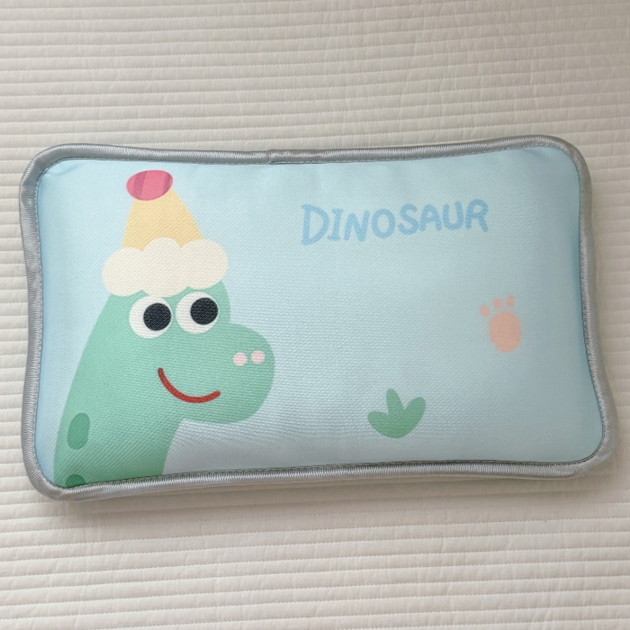 91家纺网 家纺一手货源 找家纺 萌宝家纺  2026新款夏季凉感儿童冰丝枕套双面冰藤枕(新增花型） 帽子恐龙