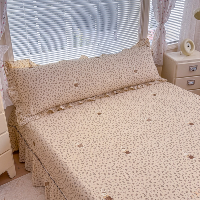 91家纺网 家纺一手货源 找家纺 （总）爱多多家居 2026春夏花边款水洗古棉枕套长枕套