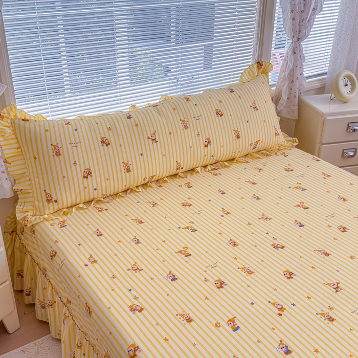 91家纺网 家纺一手货源 找家纺 （总）爱多多家居 2026春夏花边款水洗古棉枕套长枕套