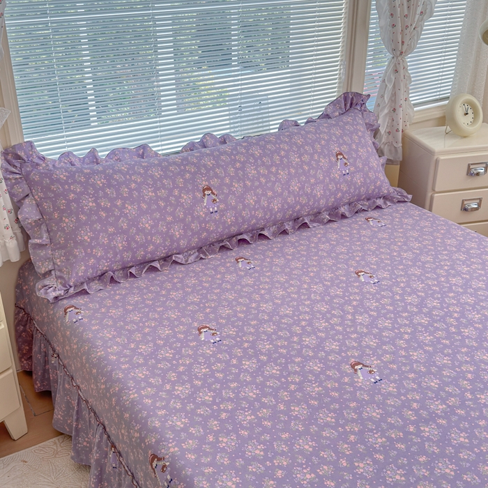 91家纺网 家纺一手货源 找家纺 （总）爱多多家居 2026春夏花边款水洗古棉枕套长枕套