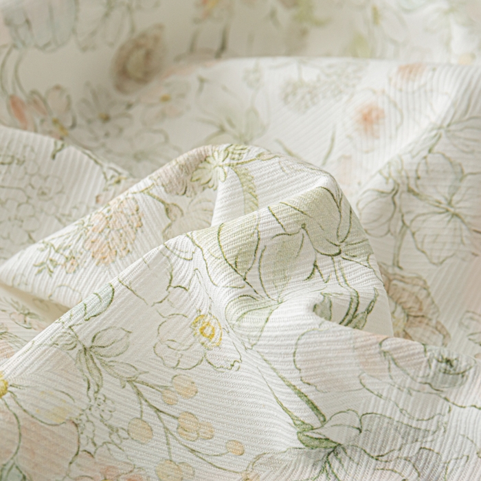 91家纺网 家纺一手货源 找家纺 爱彼家纺 2026新款A类纯棉提花老粗布床笠单件床笠三件套提花床笠-系列一 全棉提花-05奶白小碎花