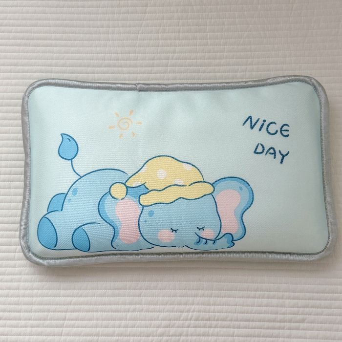 91家纺网 家纺一手货源 找家纺 萌宝家纺  2026新款夏季凉感儿童冰丝枕套双面冰藤枕(新增花型） 睡觉小象