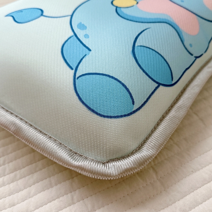 91家纺网 家纺一手货源 找家纺 萌宝家纺  2026新款夏季凉感儿童冰丝枕套双面冰藤枕(新增花型） 睡觉小象
