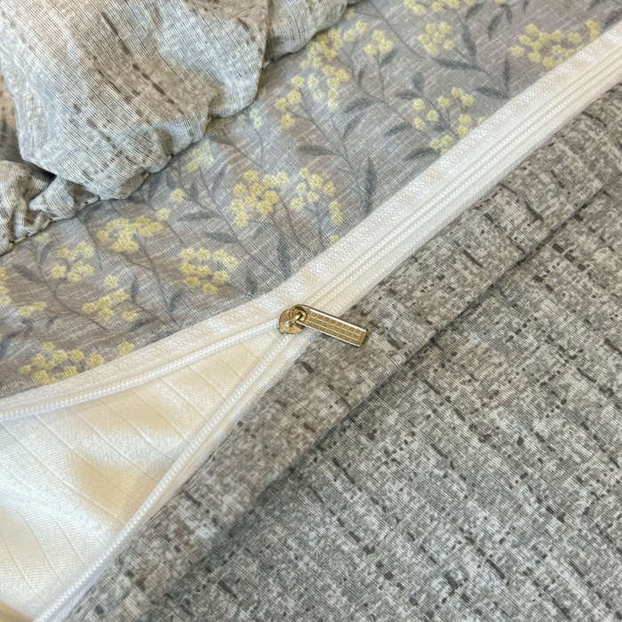 91家纺网 家纺一手货源 找家纺 赛琳 2026新款复古风亚麻原麻花边四件套（有买家秀） 南亭晚风