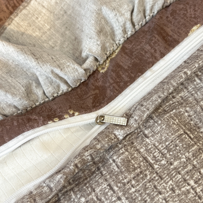 91家纺网 家纺一手货源 找家纺 赛琳 2026新款复古风亚麻原麻花边四件套（有买家秀） 月华绣影