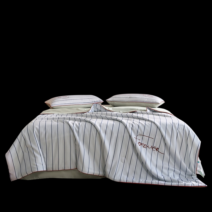 91家纺网 家纺一手货源 找家纺 慕晨 2026新款天丝莱赛尔数码印加绣花高级简奢丝滑丝绸卡通款夏被四件套 永恒