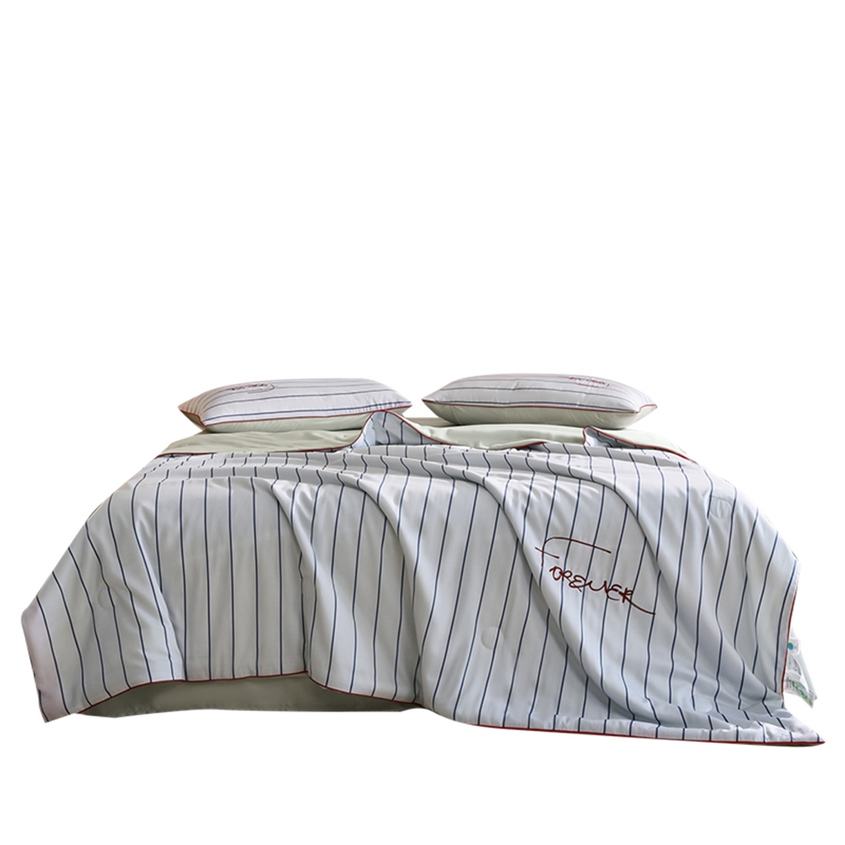 91家纺网 家纺一手货源 找家纺 慕晨 2026新款天丝莱赛尔数码印加绣花高级简奢丝滑丝绸卡通款夏被四件套 永恒