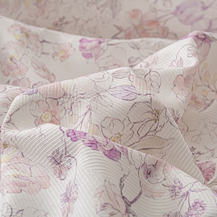 91家纺网 家纺一手货源 找家纺 爱彼家纺 2026新款A类纯棉提花老粗布床笠单件床笠三件套提花床笠-系列一 全棉提花-05柔紫花漾