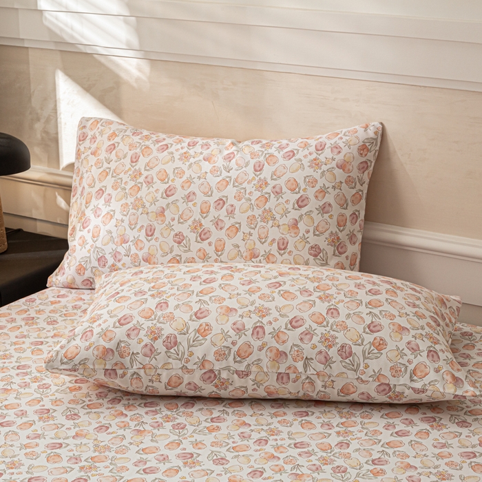 91家纺网 家纺一手货源 找家纺 爱彼家纺 2026新款A类纯棉提花老粗布床笠单件床笠三件套提花床笠-系列一 全棉提花-07蜜柚暖粉