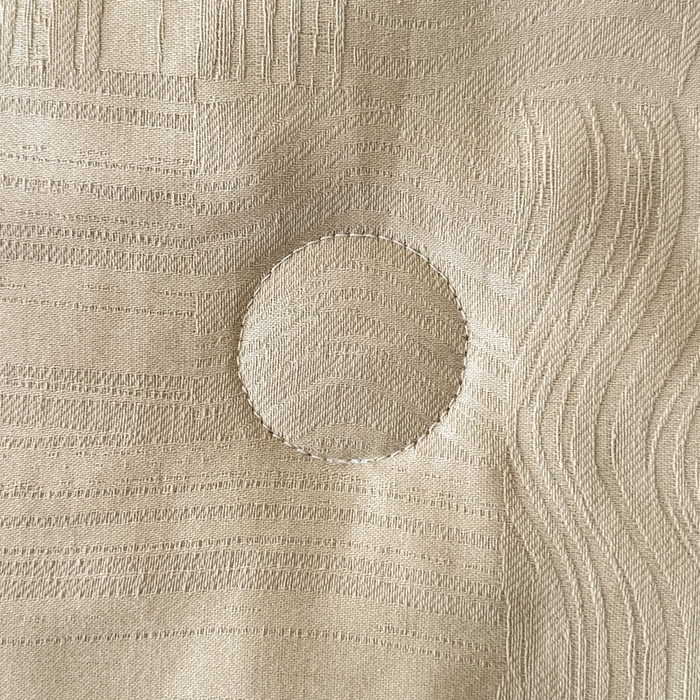 91家纺网 家纺一手货源 找家纺 一加一 2026新款全棉纯棉三层纱色织提花大豆夏被四件套-云棉肌理 幻纤影（浅茶色）