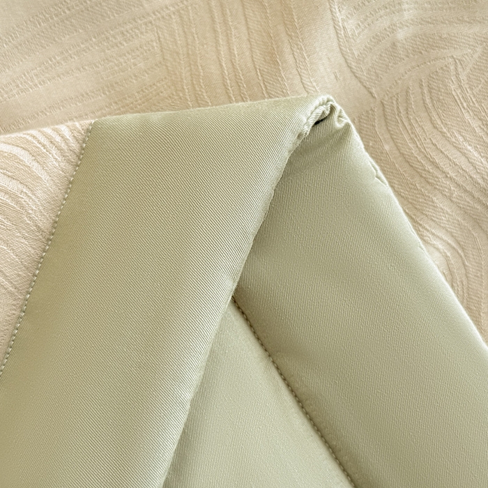 91家纺网 家纺一手货源 找家纺 一加一 2026新款全棉纯棉三层纱色织提花大豆夏被四件套-云棉肌理 幻纤影（浅茶色）