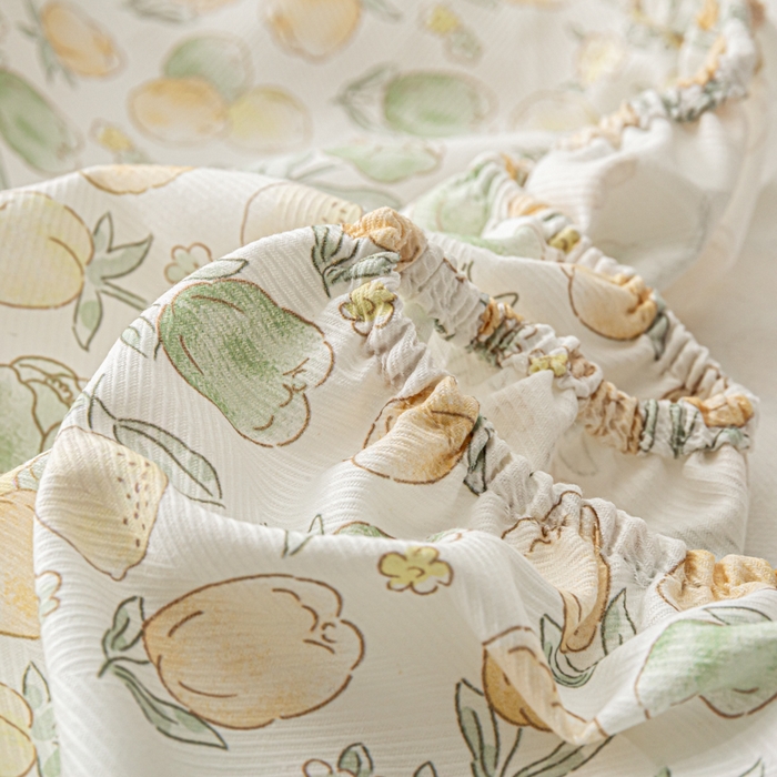 91家纺网 家纺一手货源 找家纺 爱彼家纺 2026新款A类纯棉提花老粗布床笠单件床笠三件套提花床笠-系列一 全棉提花-07蜜柚浅青