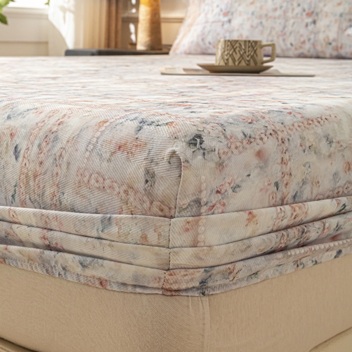 91家纺网 家纺一手货源 找家纺 爱彼家纺 2026新款A类纯棉提花老粗布床笠单件床笠三件套提花床笠-系列一 全棉提花-011花格蓝筏