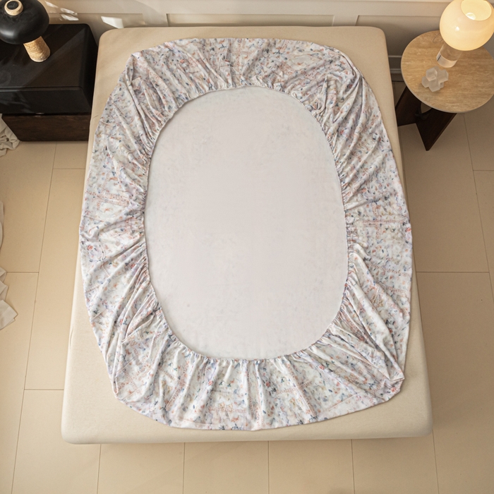 91家纺网 家纺一手货源 找家纺 爱彼家纺 2026新款A类纯棉提花老粗布床笠单件床笠三件套提花床笠-系列一 全棉提花-011花格蓝筏