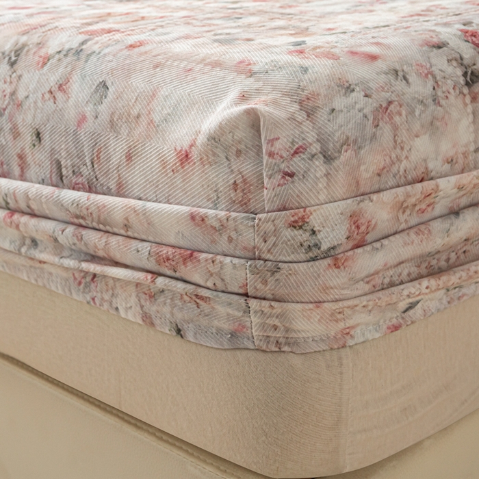 91家纺网 家纺一手货源 找家纺 爱彼家纺 2026新款A类纯棉提花老粗布床笠单件床笠三件套提花床笠-系列一 全棉提花-011花格柔粉