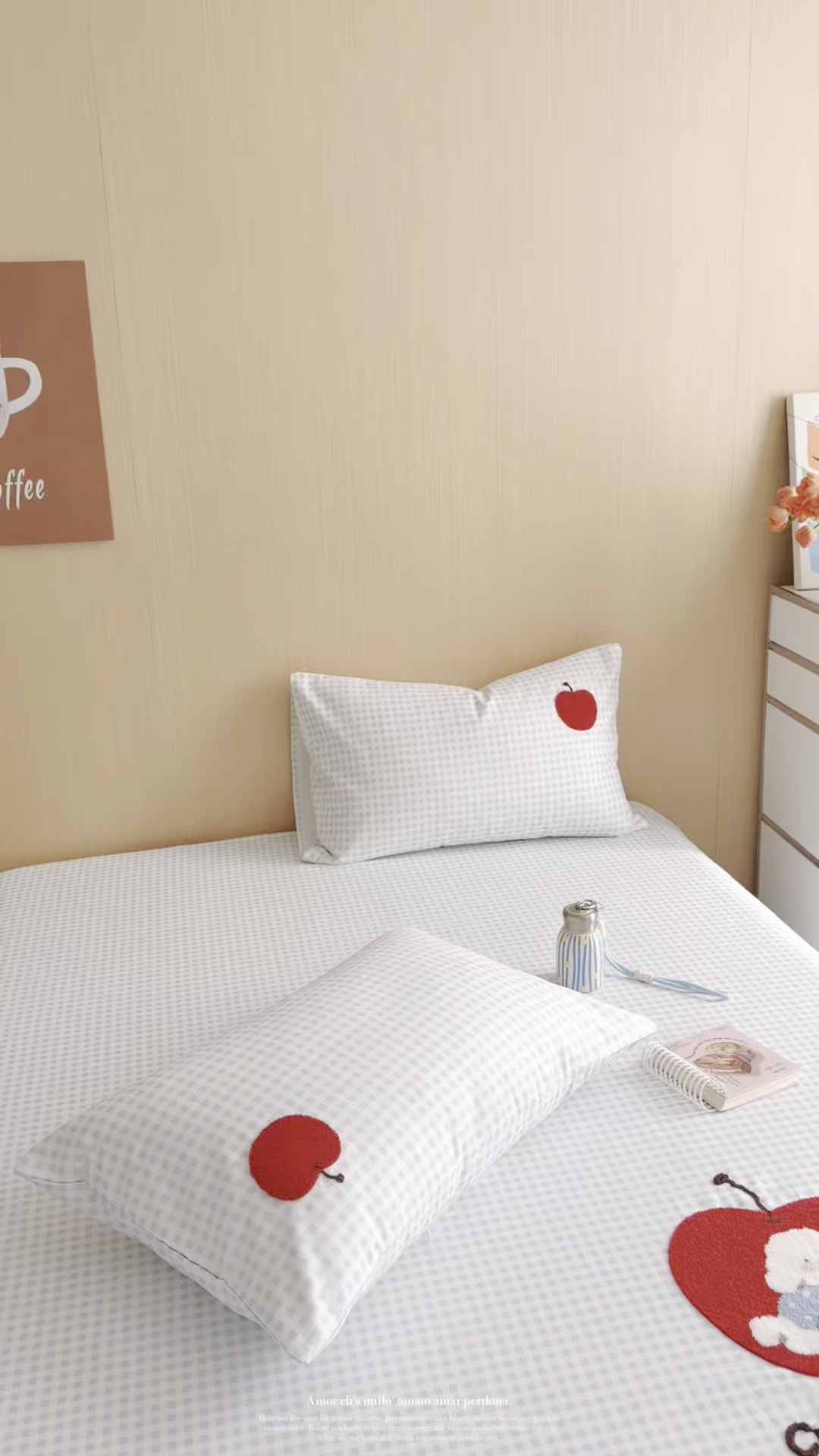 91家纺网 家纺一手货源 找家纺 暖生活 2026春夏新款A类全棉纯棉老粗布床单三件套床单单件 老粗布-红苹狗