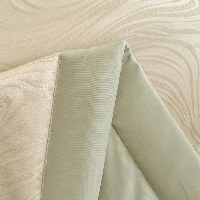 91家纺网 家纺一手货源 找家纺 一加一 2026新款全棉纯棉三层纱色织提花大豆夏被四件套-云棉肌理 凯迪娜（浅茶色）