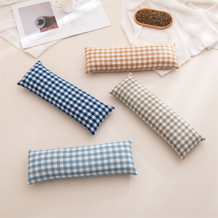 91家纺网 家纺一手货源 找家纺 （总）仁宇枕业 2026新款全棉纯棉色织水洗棉全荞麦壳颈椎头枕颈枕腰枕头枕芯