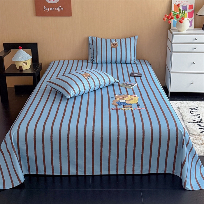 暖生活 2026春夏新款A类全棉纯棉老粗布床单三件套床单单件 老粗布-手办熊