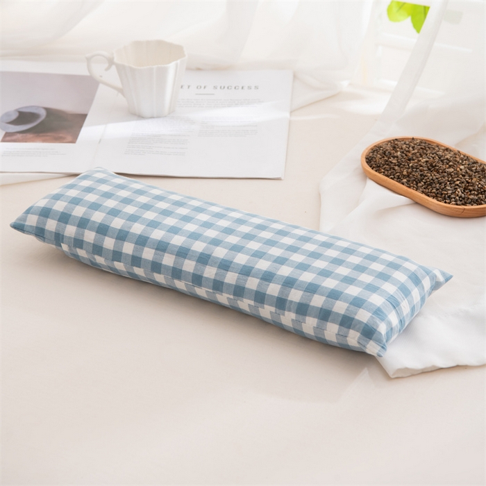 91家纺网 家纺一手货源 找家纺 （总）仁宇枕业 2026新款全棉纯棉色织水洗棉全荞麦壳颈椎头枕颈枕腰枕头枕芯