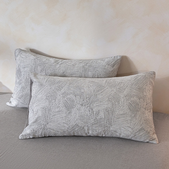 91家纺网 家纺一手货源 找家纺 一加一 2026新款全棉纯棉三层纱色织提花大豆夏被四件套-云棉肌理 凯撒-灰