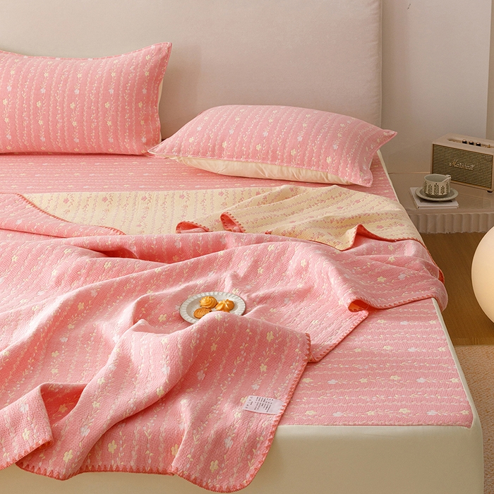 91家纺网 家纺一手货源 找家纺 （总）悦然毛巾被 2026新款三层纱全棉纱布毛巾被盖毯夏被床单夏凉被空调被