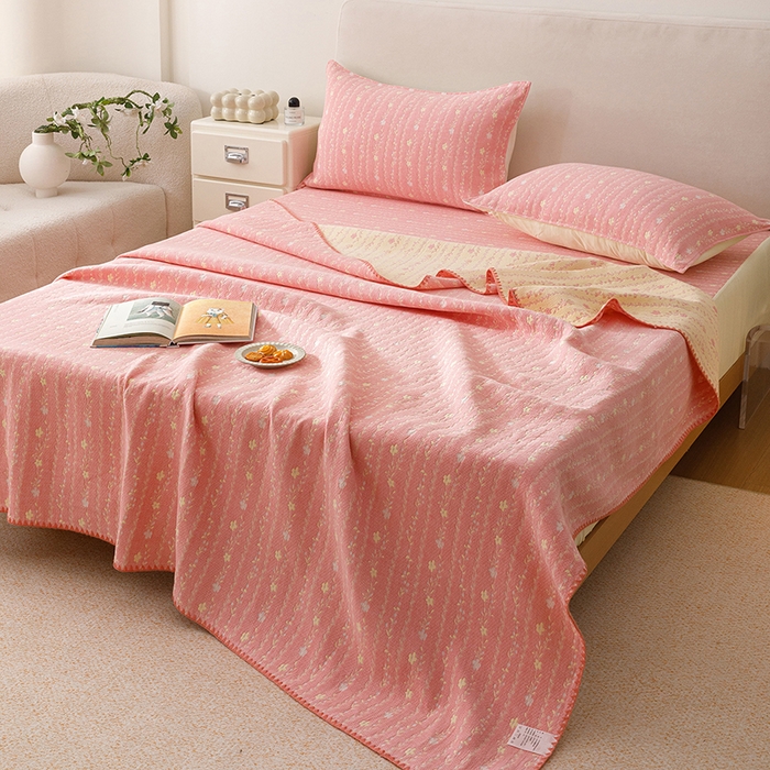 91家纺网 家纺一手货源 找家纺 （总）悦然毛巾被 2026新款三层纱全棉纱布毛巾被盖毯夏被床单夏凉被空调被