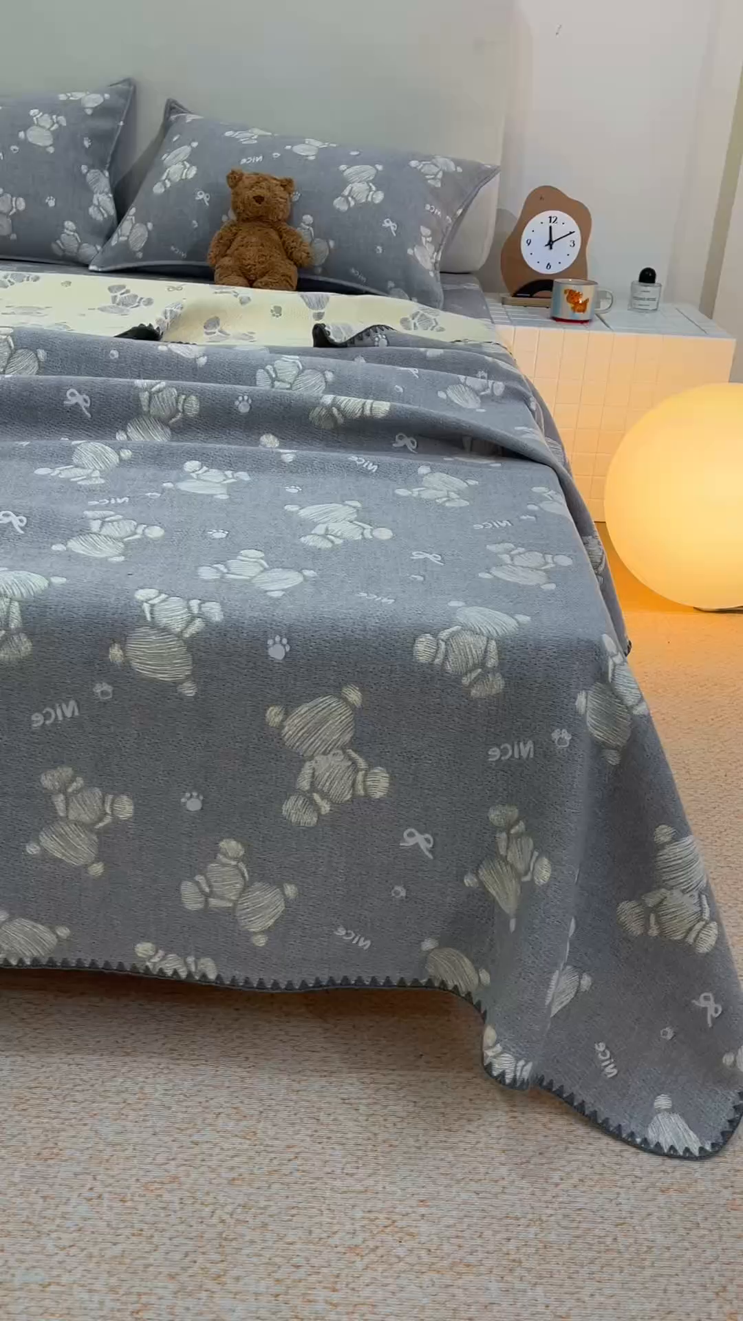 91家纺网 家纺一手货源 找家纺 悦然毛巾被 2026新款三层纱全棉纱布毛巾被盖毯夏被床单夏凉被空调被 晴灰