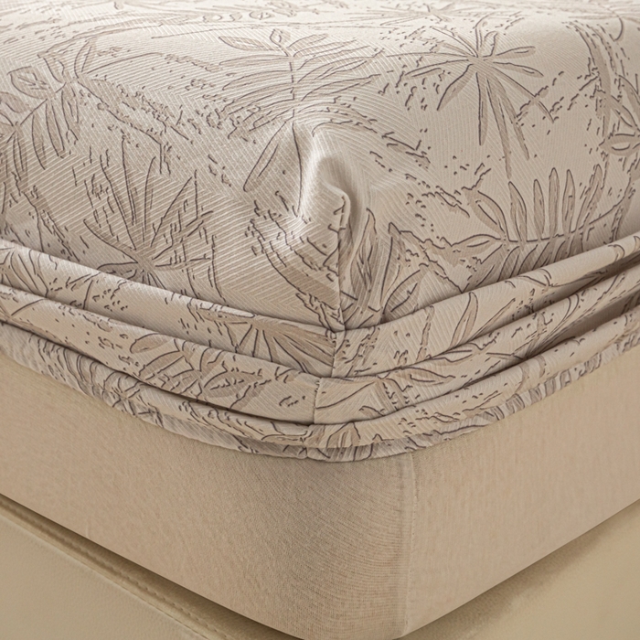 91家纺网 家纺一手货源 找家纺 爱彼家纺 2026新款A类纯棉提花老粗布床笠单件床笠三件套提花床笠-系列一 全棉提花-026浅棕椰影