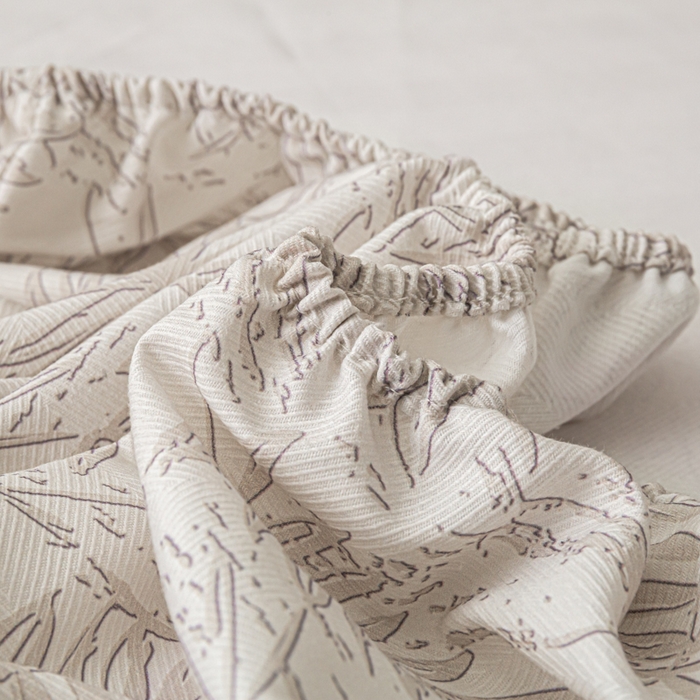 91家纺网 家纺一手货源 找家纺 爱彼家纺 2026新款A类纯棉提花老粗布床笠单件床笠三件套提花床笠-系列一 全棉提花-026浅棕椰影