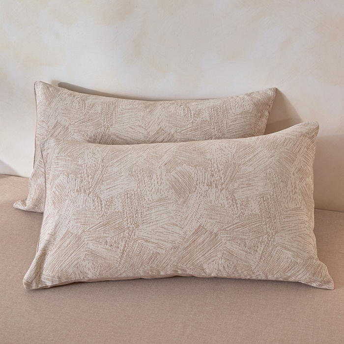 91家纺网 家纺一手货源 找家纺 一加一 2026新款全棉纯棉三层纱色织提花大豆夏被四件套-云棉肌理 凯撒-卡其