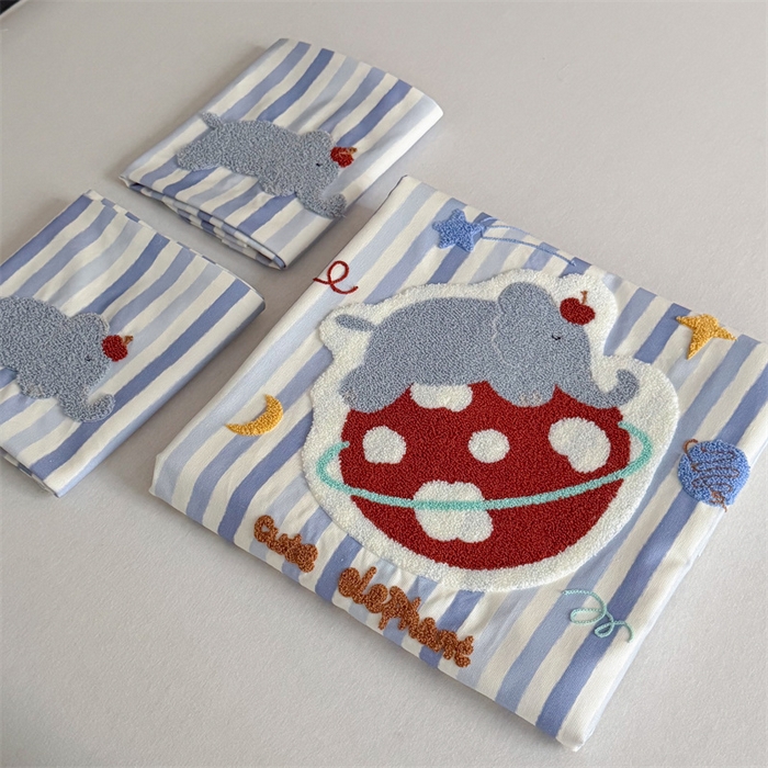 91家纺网 家纺一手货源 找家纺 暖生活 2026春夏新款A类全棉纯棉老粗布床单三件套床单单件 老粗布-星球象