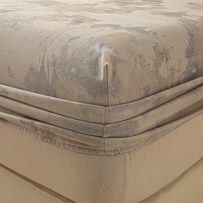 91家纺网 家纺一手货源 找家纺 爱彼家纺 2026新款A类纯棉提花老粗布床笠单件床笠三件套提花床笠-系列一 全棉提花-s014油画蓝咖