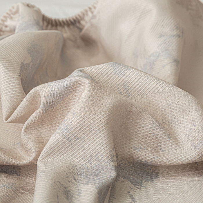 91家纺网 家纺一手货源 找家纺 爱彼家纺 2026新款A类纯棉提花老粗布床笠单件床笠三件套提花床笠-系列一 全棉提花-s014油画蓝咖