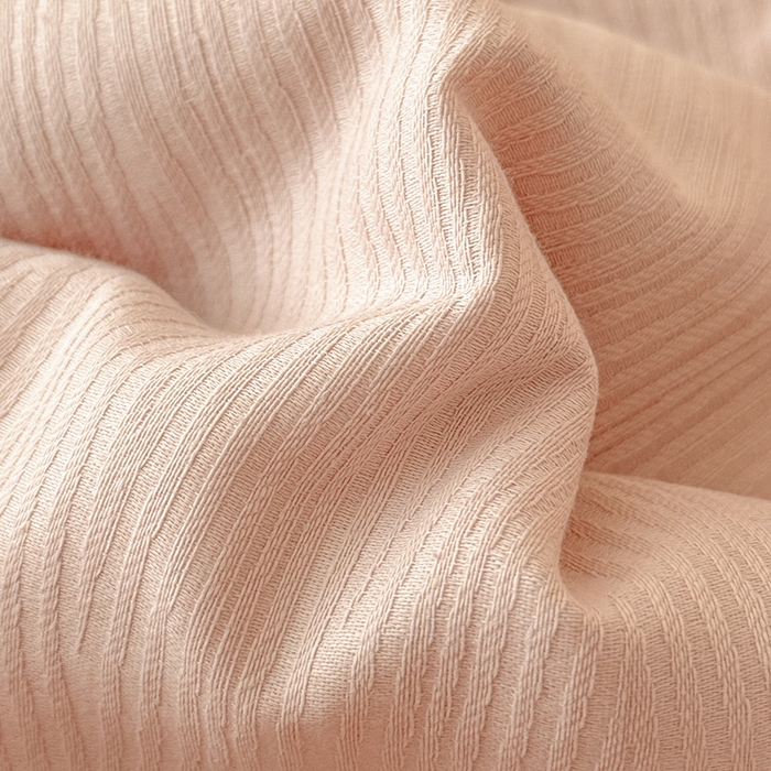 91家纺网 家纺一手货源 找家纺 一加一 2026新款全棉纯棉三层纱色织提花大豆夏被四件套-云棉肌理 佐冉（粉金）