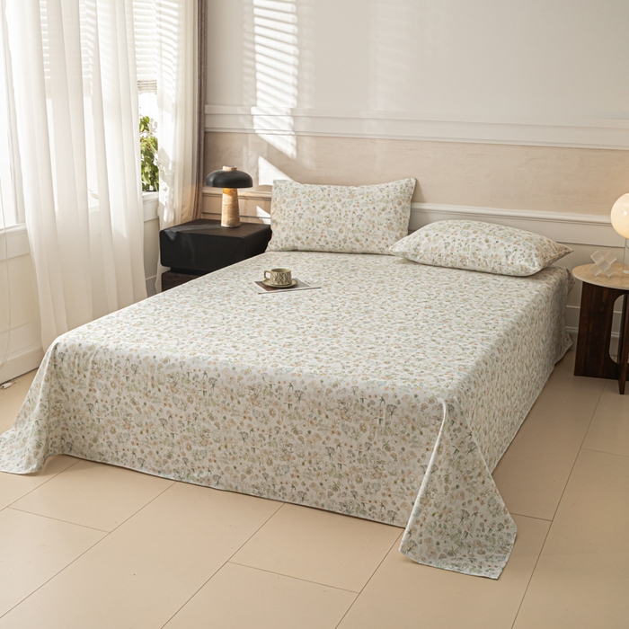 91家纺网 家纺一手货源 找家纺 （总）爱彼家纺 2026新款纯棉提花A类新款老粗布夏季凉席单床单床单三件套-提花系列一