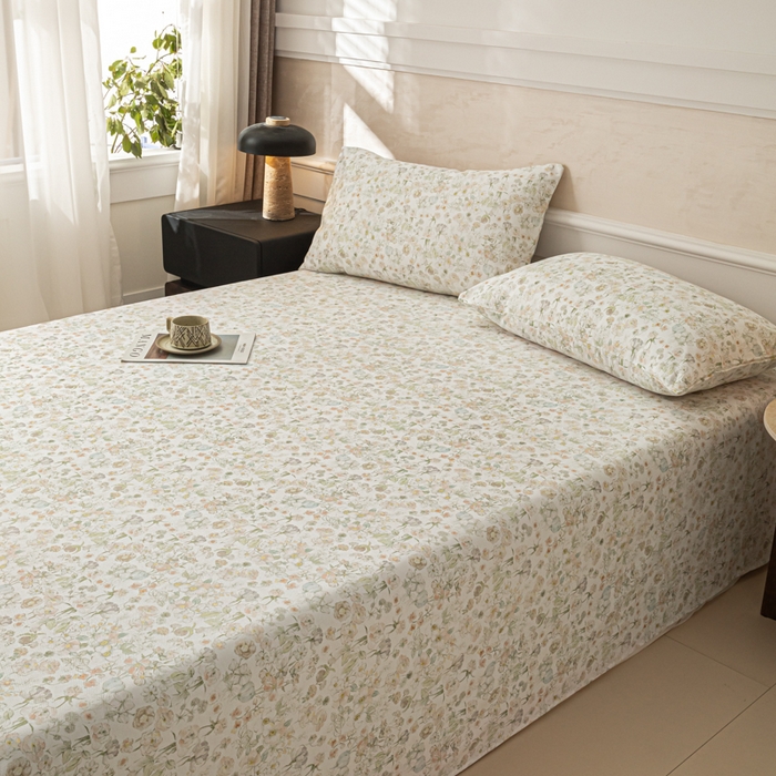 91家纺网 家纺一手货源 找家纺 （总）爱彼家纺 2026新款纯棉提花A类新款老粗布夏季凉席单床单床单三件套-提花系列一