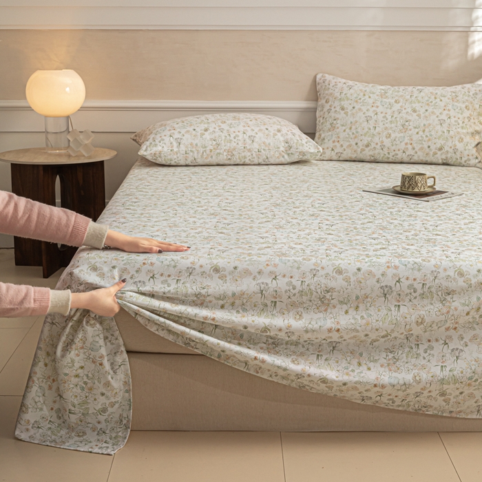 91家纺网 家纺一手货源 找家纺 （总）爱彼家纺 2026新款纯棉提花A类新款老粗布夏季凉席单床单床单三件套-提花系列一