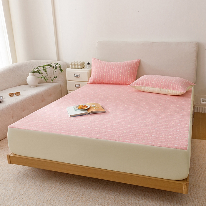 91家纺网 家纺一手货源 找家纺 （总）悦然毛巾被 2026新款水洗三层纱布全棉床笠套件床单夹棉床罩A类单床笠床笠单件