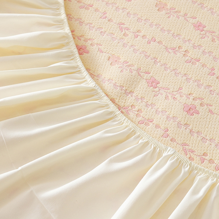 91家纺网 家纺一手货源 找家纺 （总）悦然毛巾被 2026新款水洗三层纱布全棉床笠套件床单夹棉床罩A类单床笠床笠单件