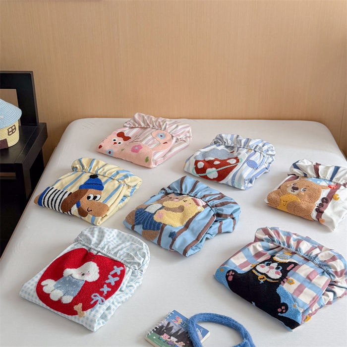 91家纺网 家纺一手货源 找家纺 （总）暖生活 2026春夏新款A类全棉纯棉老粗布床笠三件套床笠单件