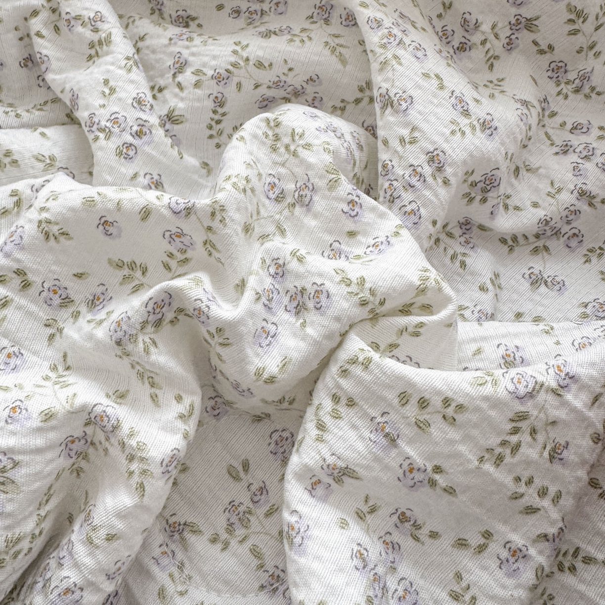 91家纺网 家纺一手货源 找家纺 蓝冰家纺 2026新款a类泡芙双层纱大豆夏被夏凉被空调被夏被四件套 泡芙-莫奈花紫