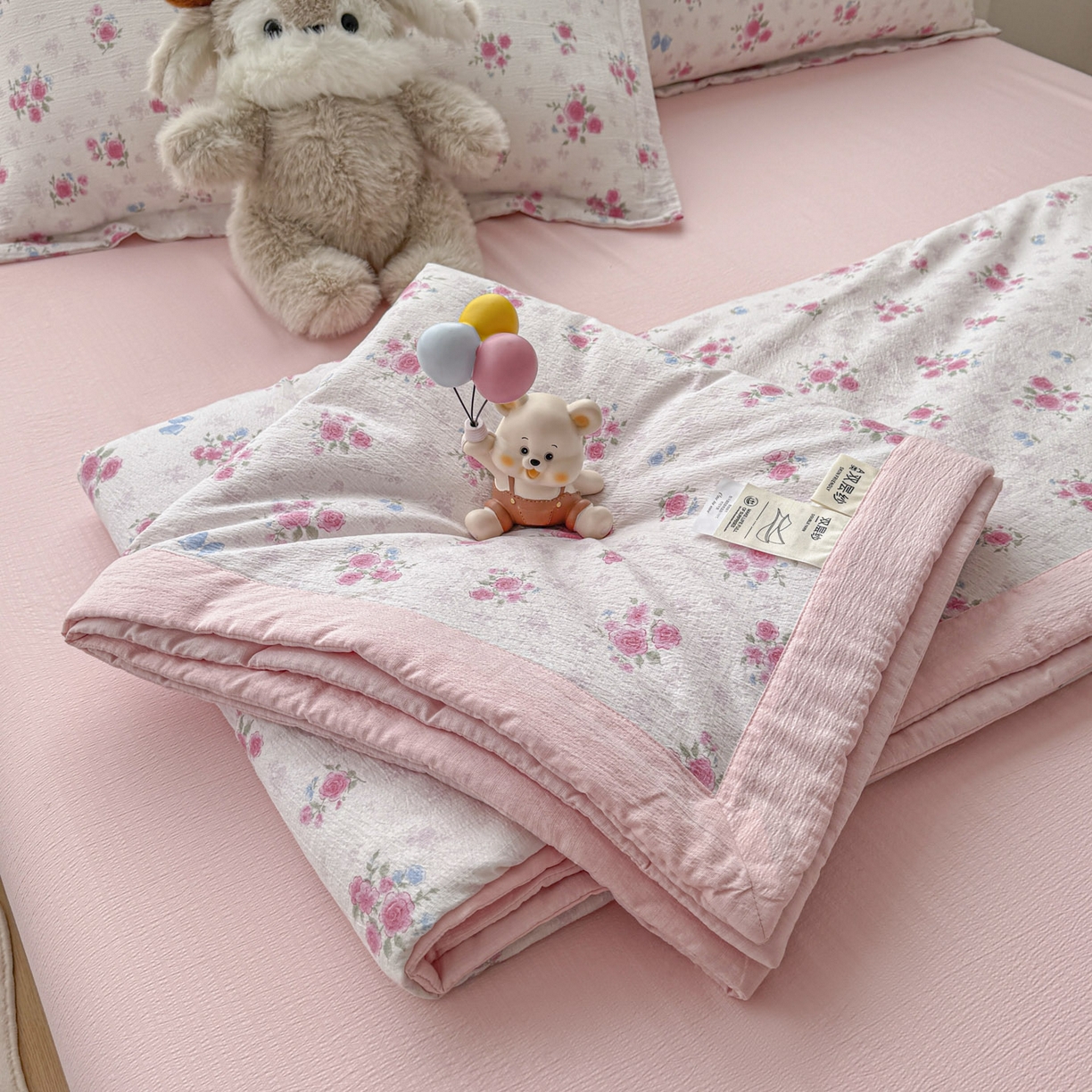 91家纺网 家纺一手货源 找家纺 （总）蓝冰家纺 2026新款a类泡芙双层纱大豆夏被夏凉被空调被夏被四件套