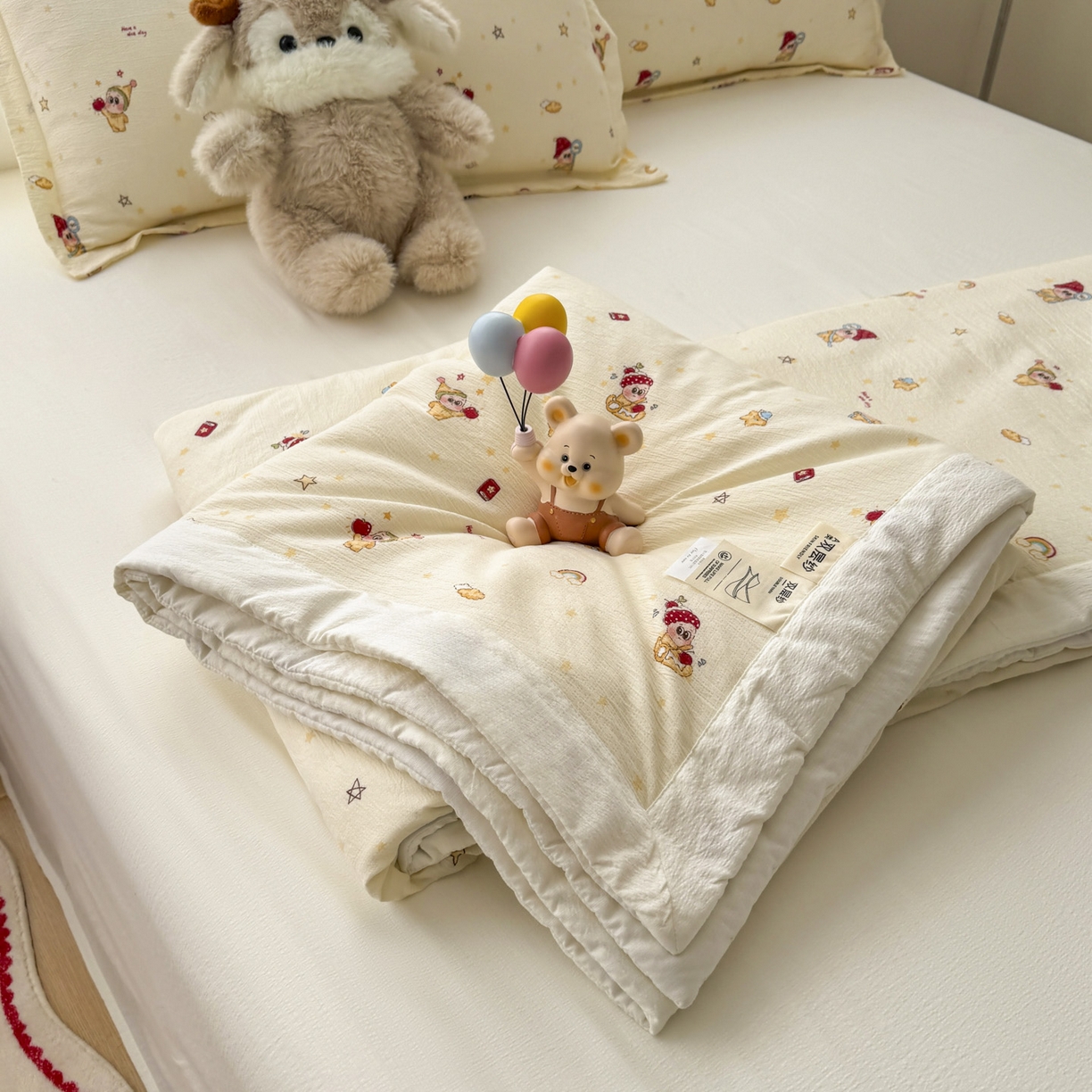 91家纺网 家纺一手货源 找家纺 （总）蓝冰家纺 2026新款a类泡芙双层纱大豆夏被夏凉被空调被夏被四件套