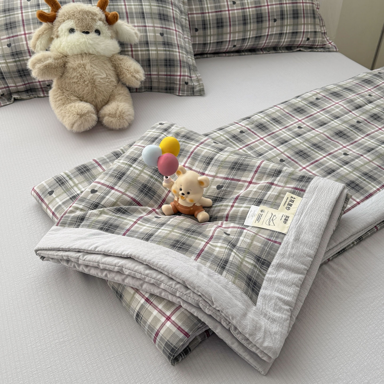 91家纺网 家纺一手货源 找家纺 （总）蓝冰家纺 2026新款a类泡芙双层纱大豆夏被夏凉被空调被夏被四件套