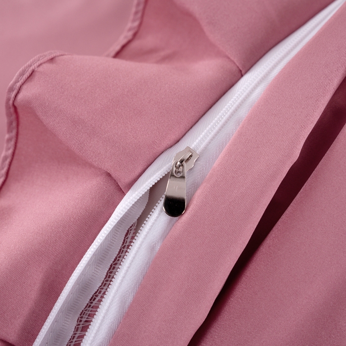 91家纺网 家纺一手货源 找家纺 畅畅家纺 2026新款水洗天丝纯色刺绣四件套床品套件 初夏深豆沙