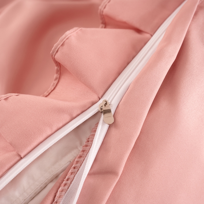 91家纺网 家纺一手货源 找家纺 畅畅家纺 2026新款水洗天丝纯色刺绣四件套床品套件 盛夏浅豆沙