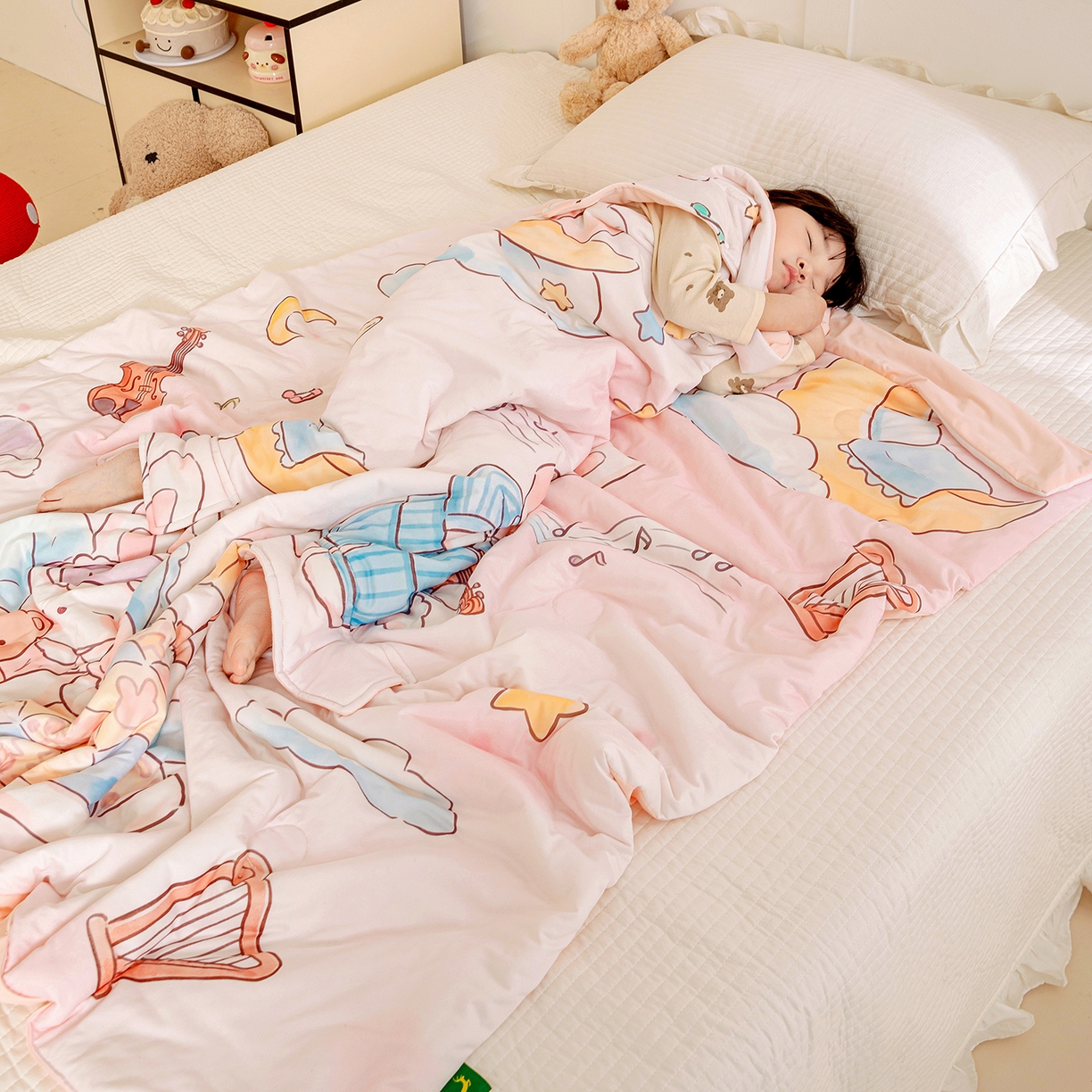 91家纺网 家纺一手货源 找家纺 （总）十九色 2026新款数码大版锦氨凉感防踢被拥抱被夏凉被夏被空调被