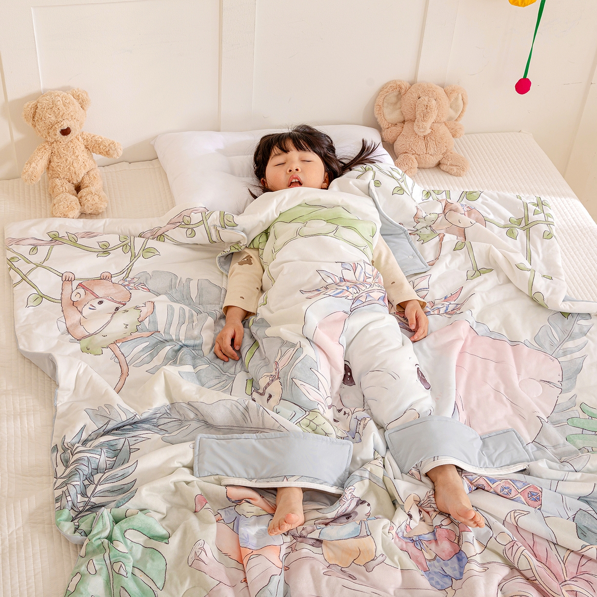 91家纺网 家纺一手货源 找家纺 （总）十九色 2026新款数码大版锦氨凉感防踢被拥抱被夏凉被夏被空调被