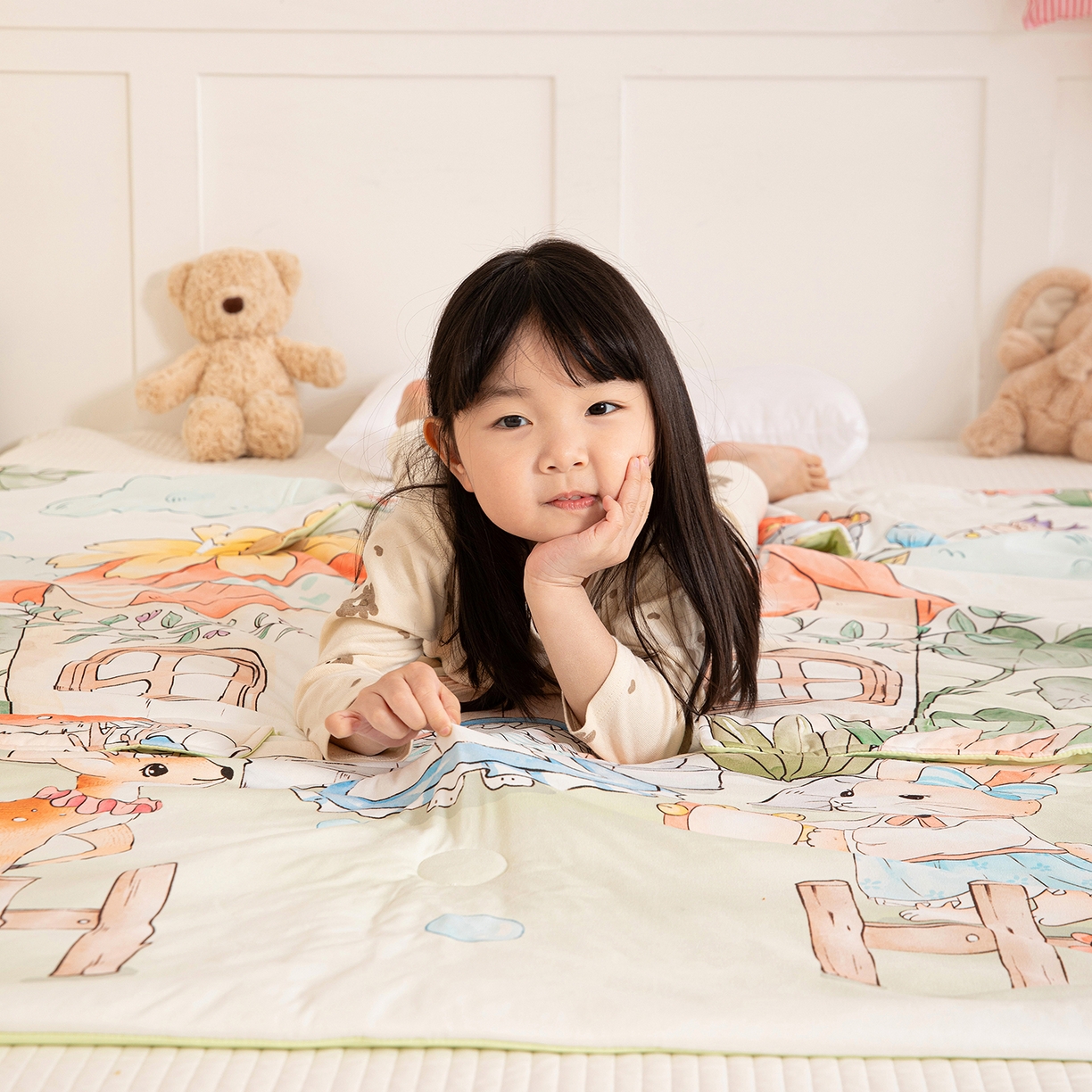 91家纺网 家纺一手货源 找家纺 十九色 2026新款数码大版锦氨凉感防踢被拥抱被夏凉被夏被空调被 花房聚会